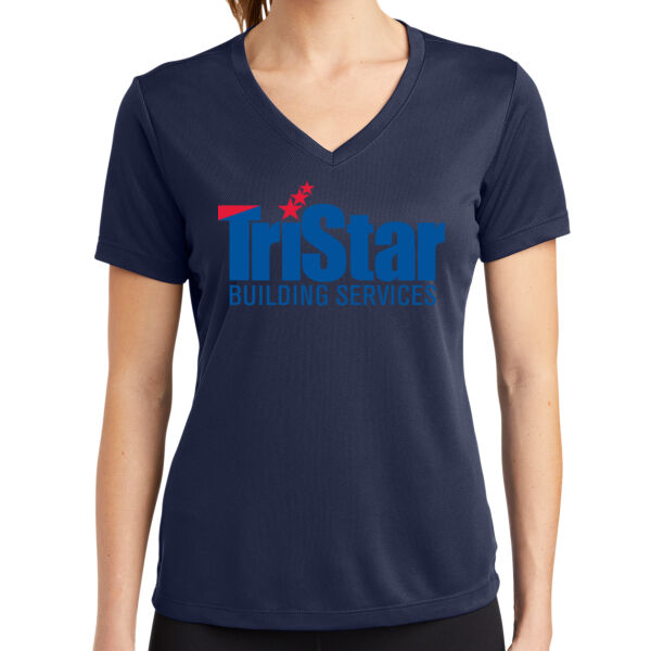 TriStar - Women's PosiCharge ® RacerMesh ® V Neck Tee Thumbnail