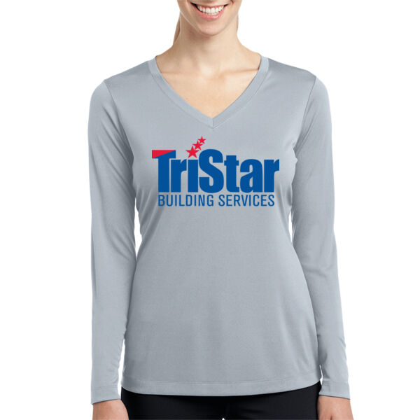 TriStar - Women's Long Sleeve PosiCharge ® Competitor V Neck Tee Thumbnail