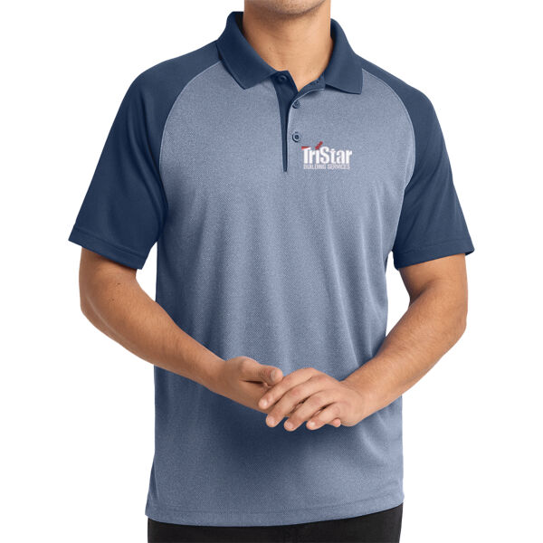 TriStar - PosiCharge ® RacerMesh ® Raglan Heather Block Polo Thumbnail