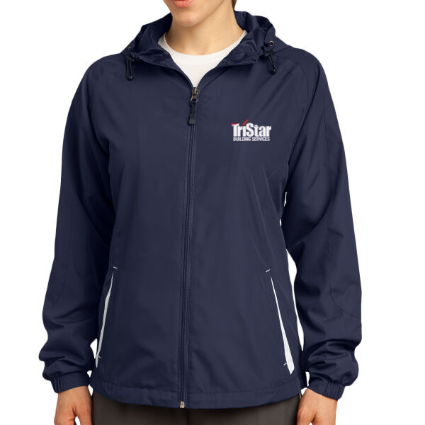 TriStar - Ladies Colorblock Hooded Raglan Jacket Thumbnail