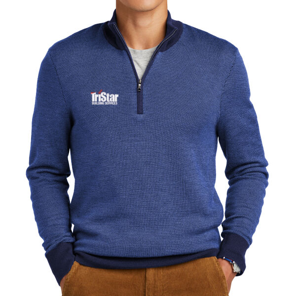 TriStar - Washable Merino Birdseye 1/4 Zip Sweater Thumbnail